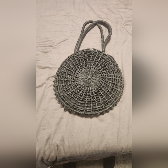Topshop Handbags - Topshop Black Wicker Beach Bag